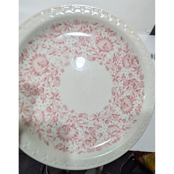 Syracuse China Roxbury Red Floral Dinner Plate Vintage Porcelain USA - Picture 6 of 9